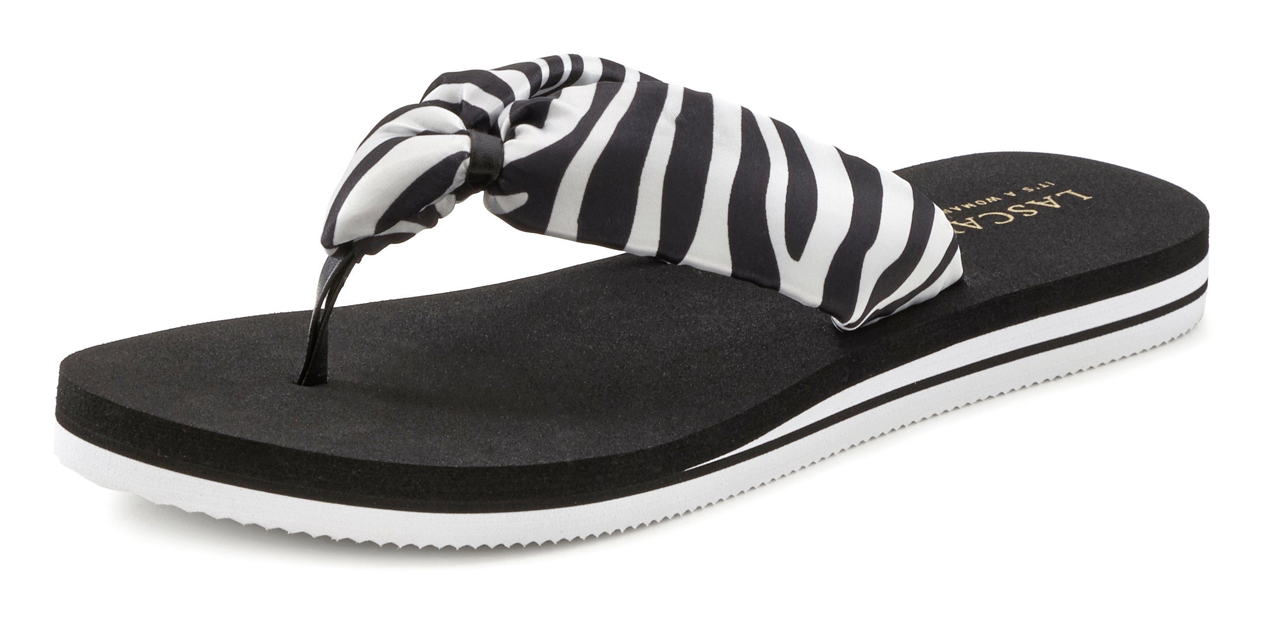 LASCANA Sandale, Pantolette, Badezehentrenner Zehentrenner, Badeschuh ultra günstig online kaufen