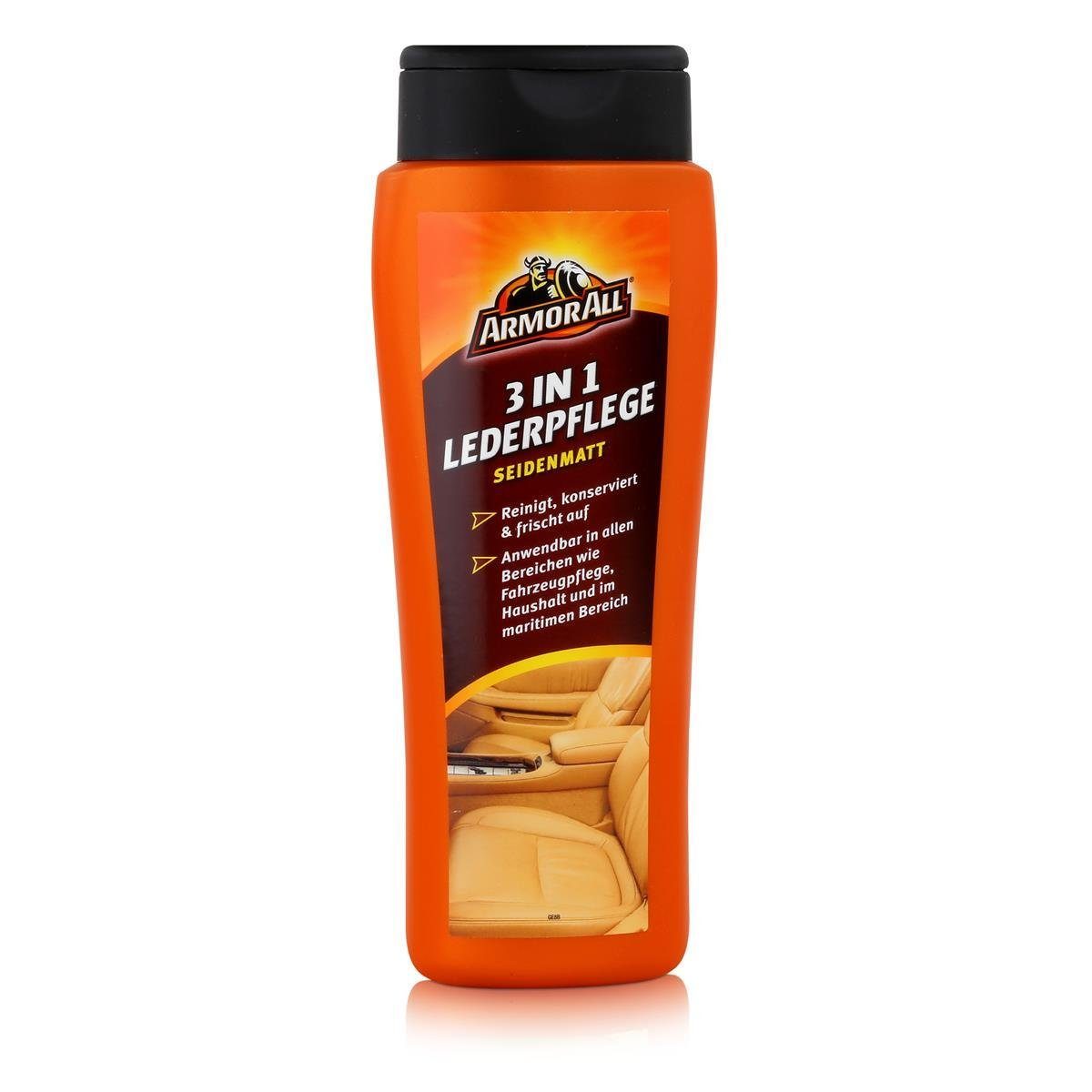 Armor All 3in1 Lederpflege Seidenmatt 250ml - Reinigt & Frischt auf Auto-Reinigungsmittel