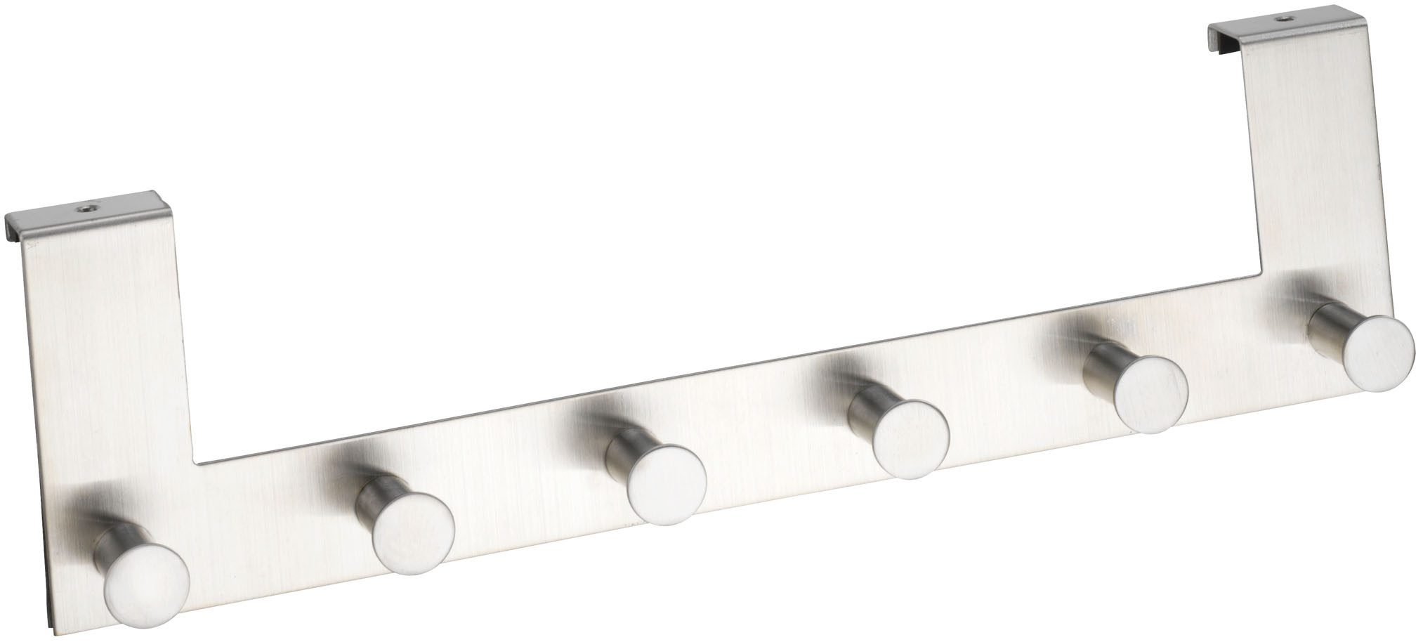 WENKO Türhaken Modell Celano, Türen, Türgarderobe, Hakenleiste mit 6 Haken, für einen Türfalz von 2 cm