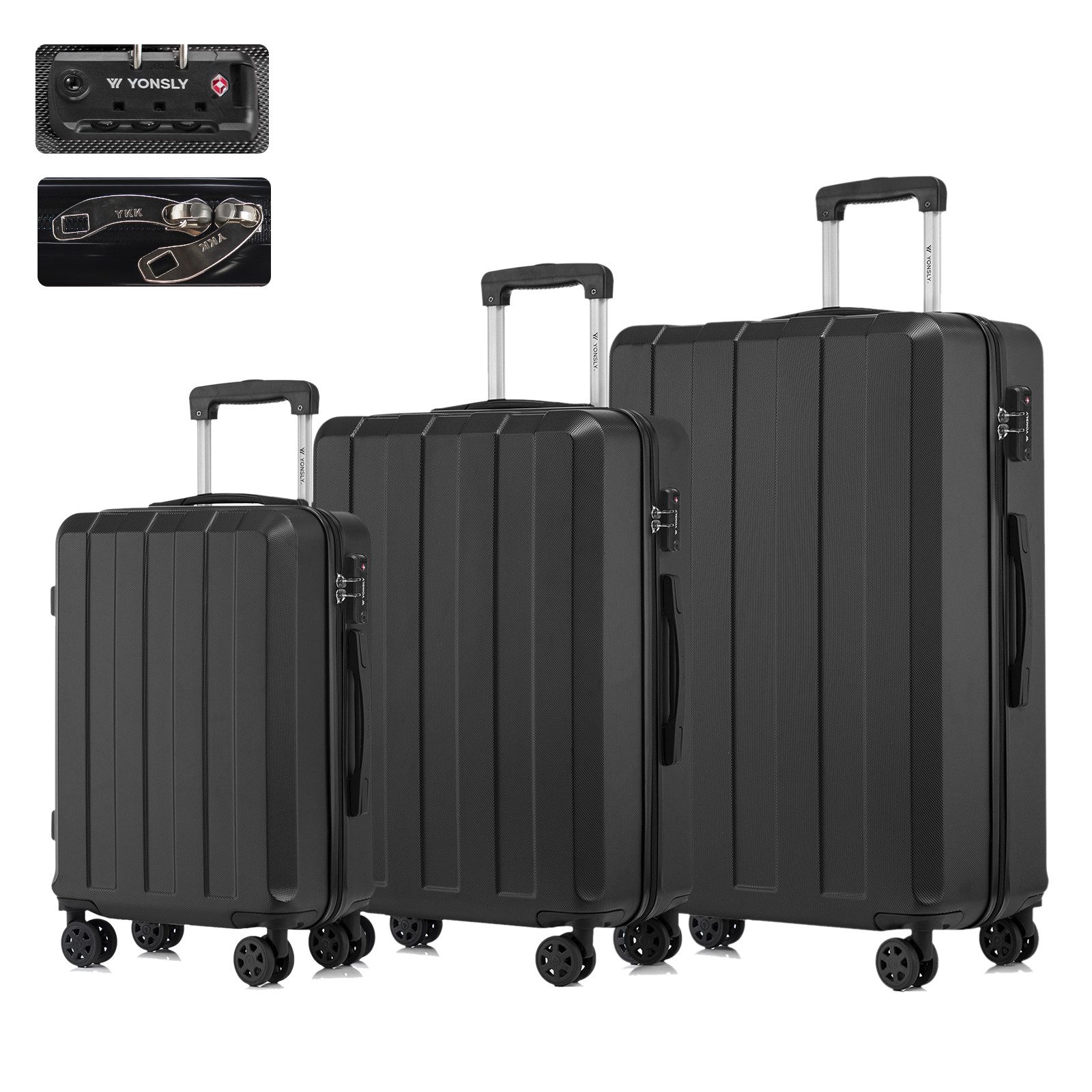 Trolleyset Premium ABS-Hartschalen-Reisekoffer Trolley
