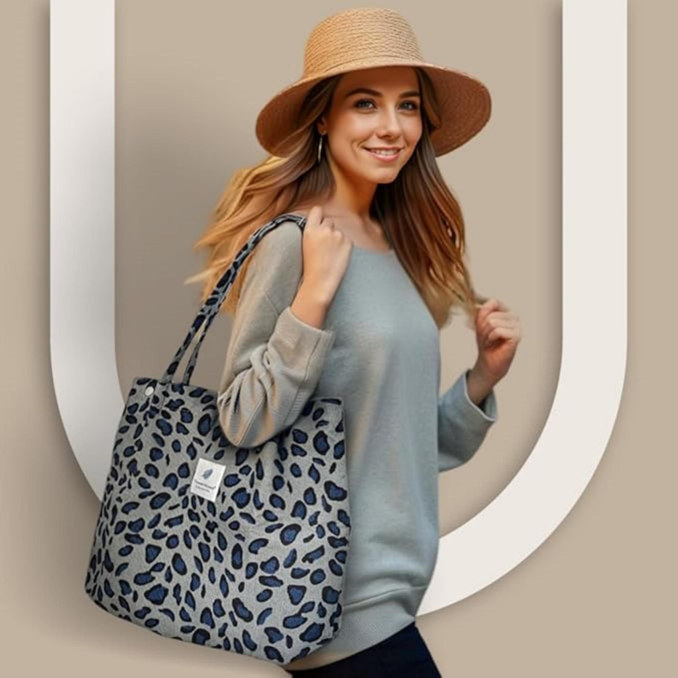Cachito Schultertasche Damen Grosse Kapazität Canvas Tasche Tote Handtasche