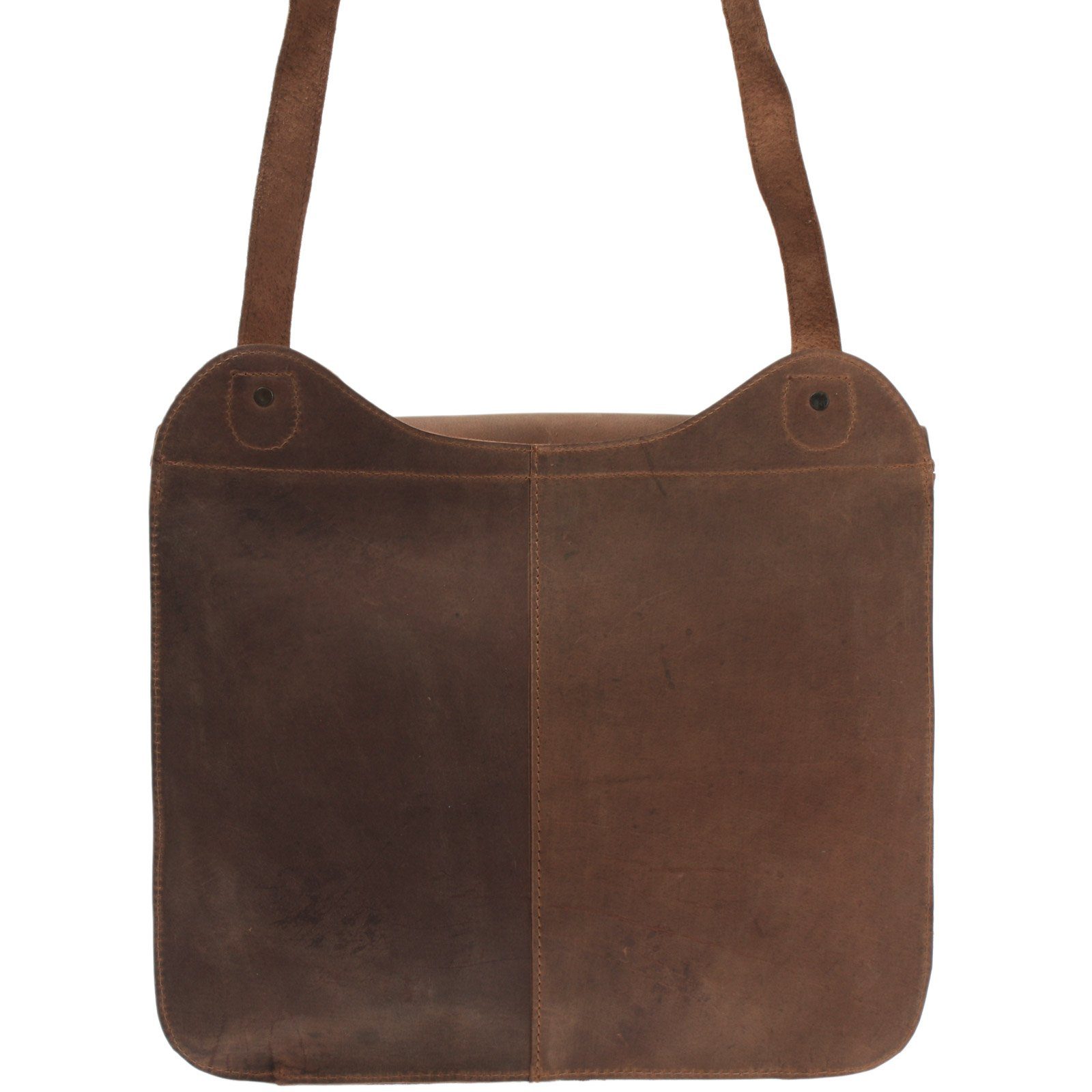 LECONI Aktentasche Messenger Bag Arbeitstasche DIN A4 Damen Herren Echt Leder LE3020, Überschlag mit Schnalle – verstellbarer Schulterriemen – 36×29×8 cm