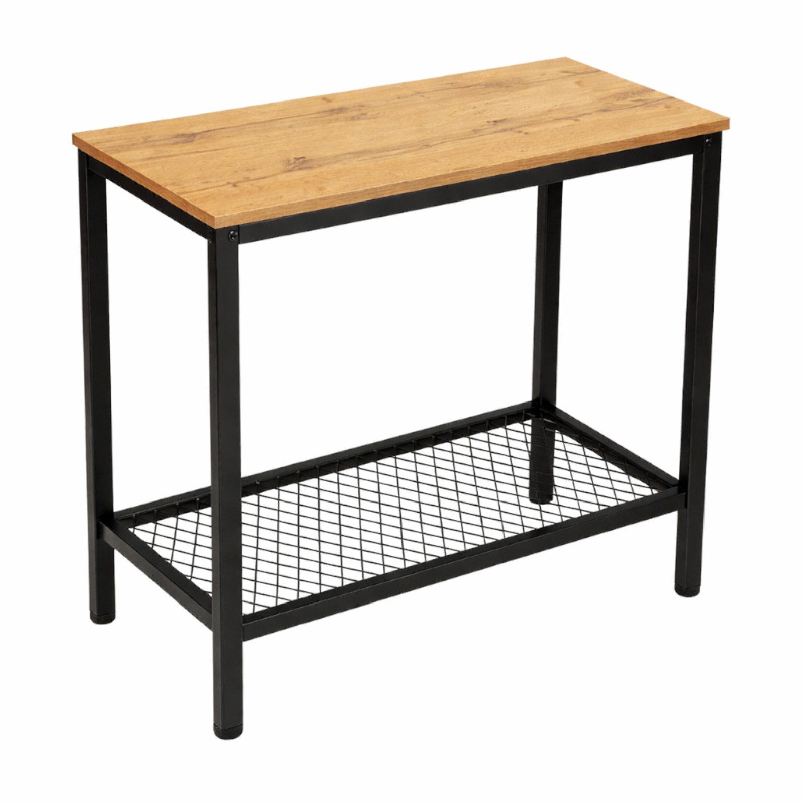 BEGRYF Konsolentisch Konsolentisch Eichefarben Schwarz 60 x 30 x 60 cm