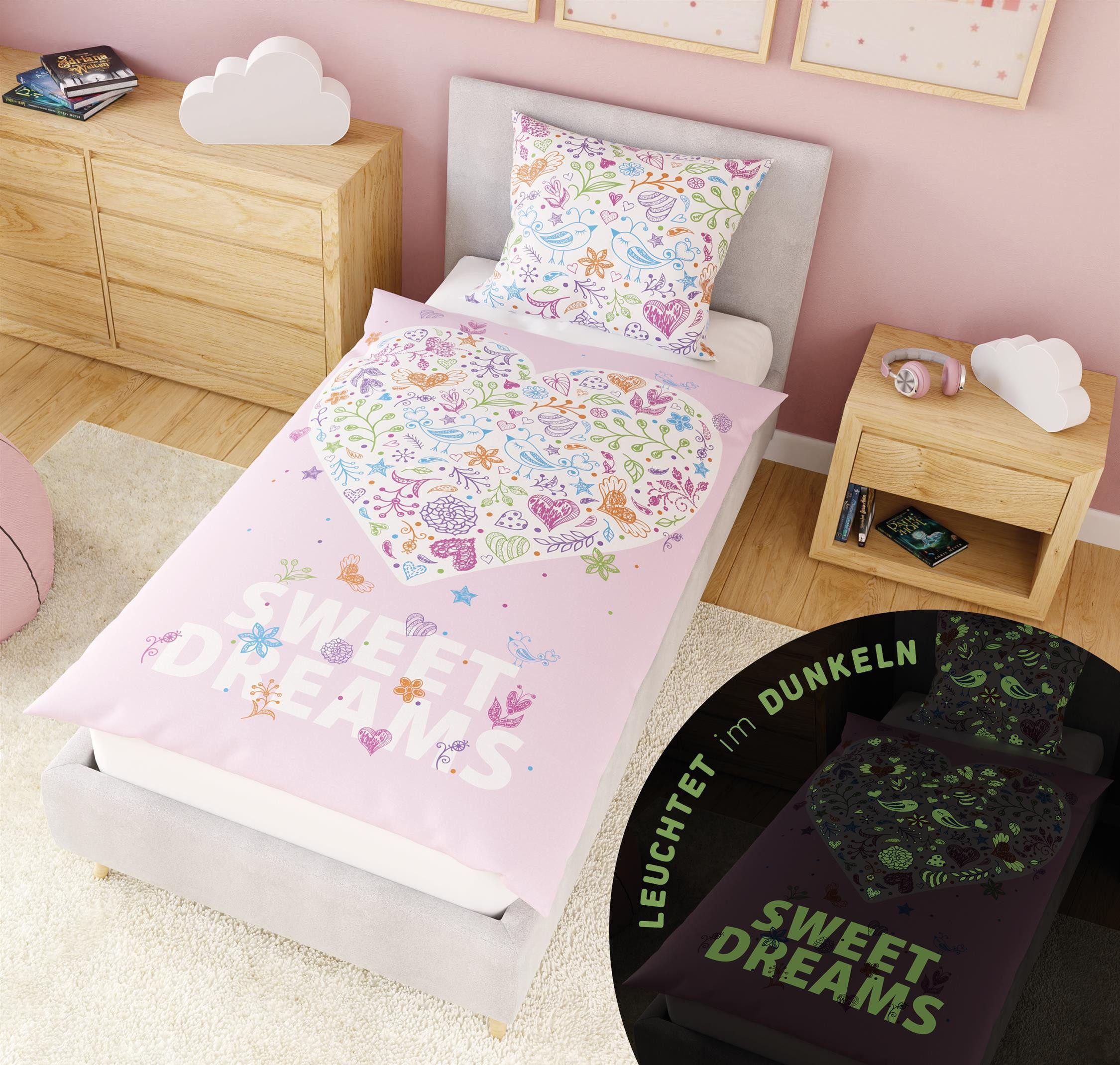 Carpe Sonno Kinderbettwäsche 135x200 - Leuchtende günstig online kaufen