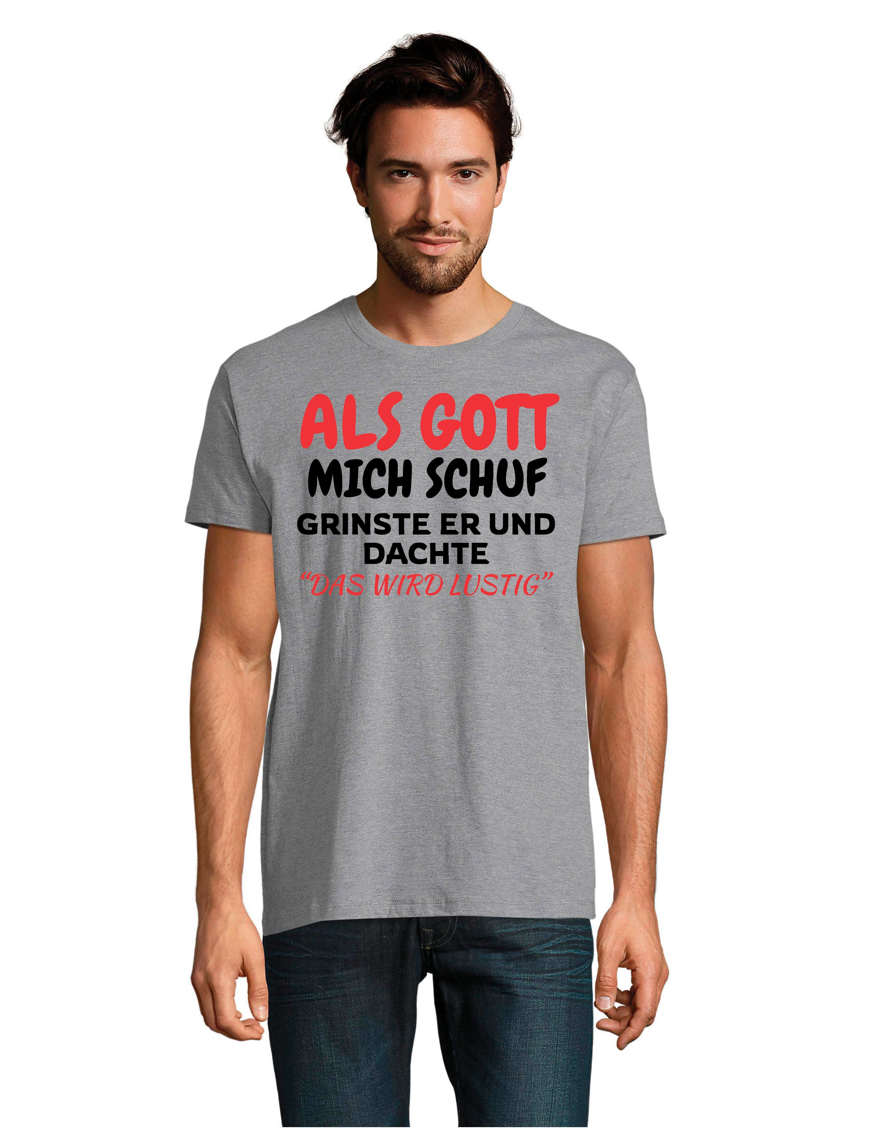 Youth Designz T-Shirt Als Gott mich günstig online kaufen