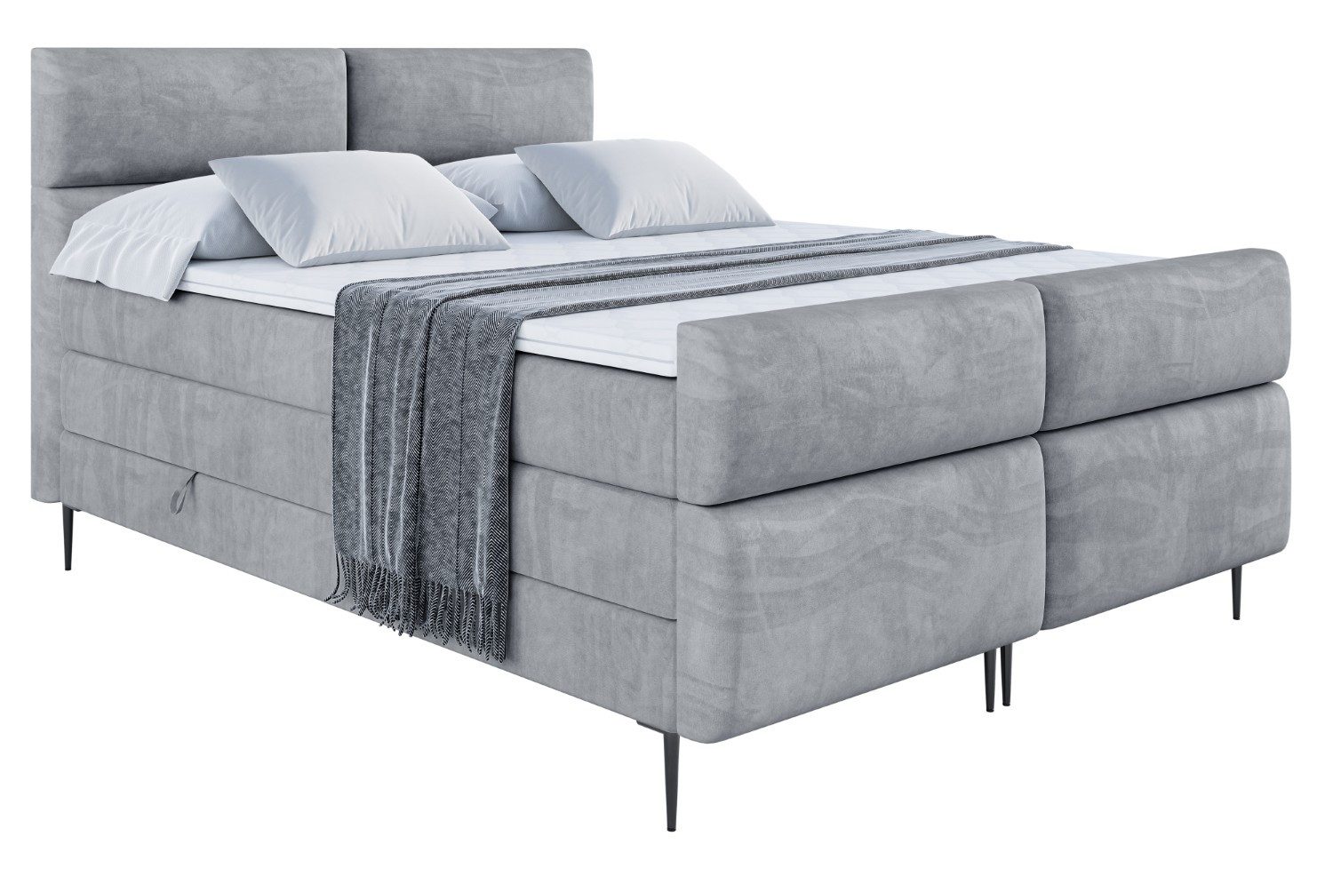 ALTDECOR Boxspringbett BOXI3-F-Z KING (Multipocket-Matratze H4, günstig online kaufen