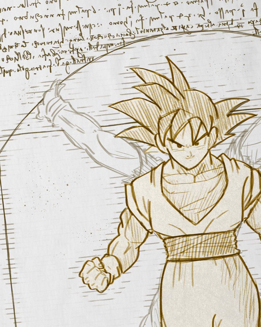 style3 T-Shirt Vitruvianischer Son-Goku da vinci günstig online kaufen