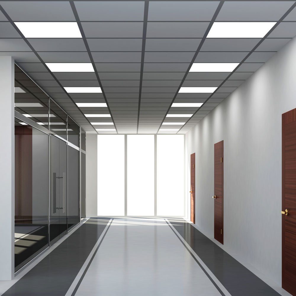 LED Panel Decke Neutralweiß, Deckenleuchte, 59,5x59,5 verbaut, LED-Leuchtmittel Einbau Deckenpanel LED fest LED Deckenlampe Büro etc-shop