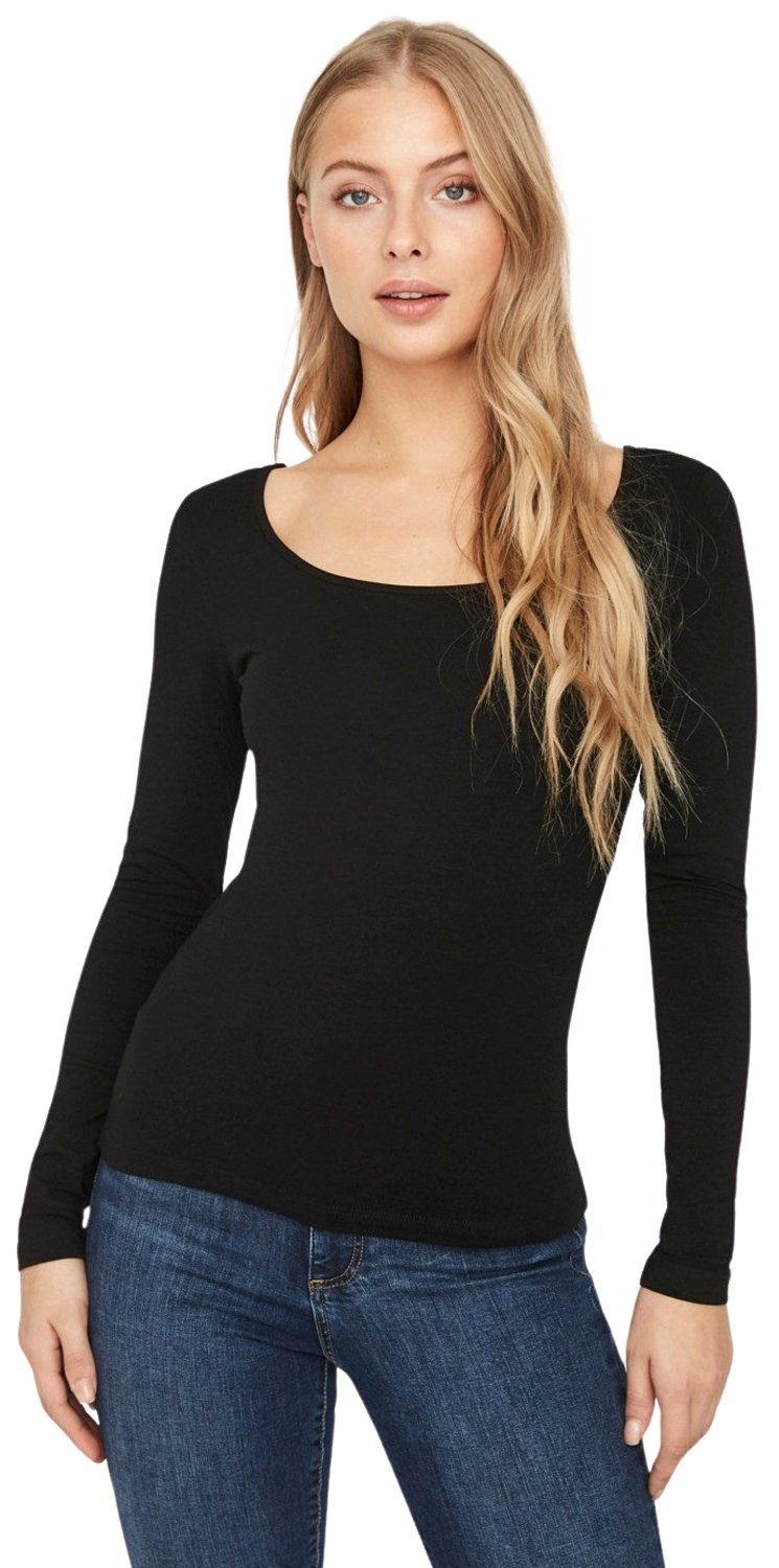 Vero Moda Langarmshirt (3er-Pack) Basic U-Neck Shirt im 3er Pack günstig online kaufen
