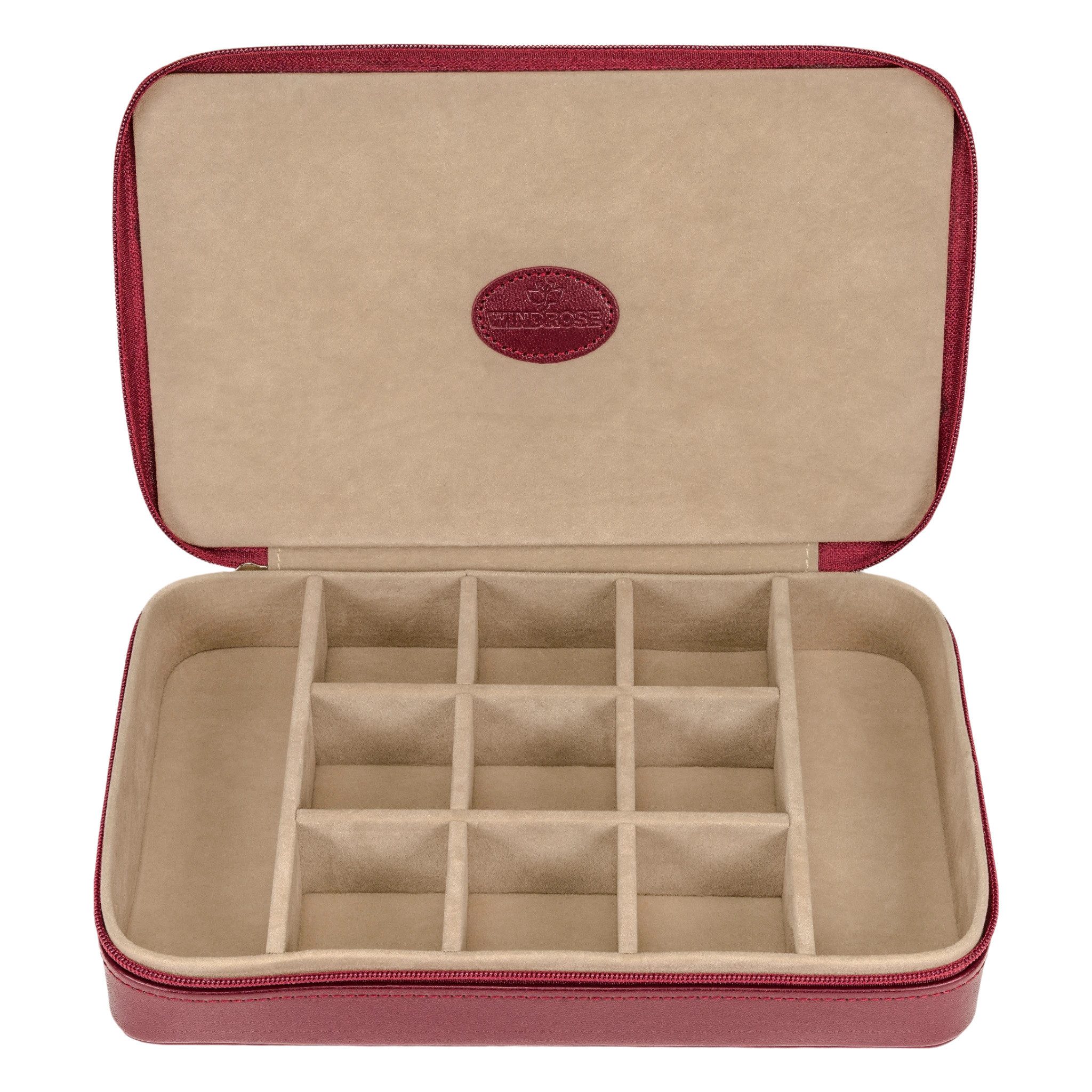 WINDROSE Schmuckkoffer Charmbox für die Reise (Merino)