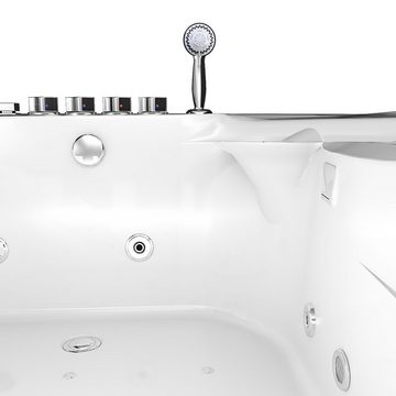 AcquaVapore Whirlpool-Badewanne Whirlpool Pool Badewanne Wanne W12H-C 180x135cm