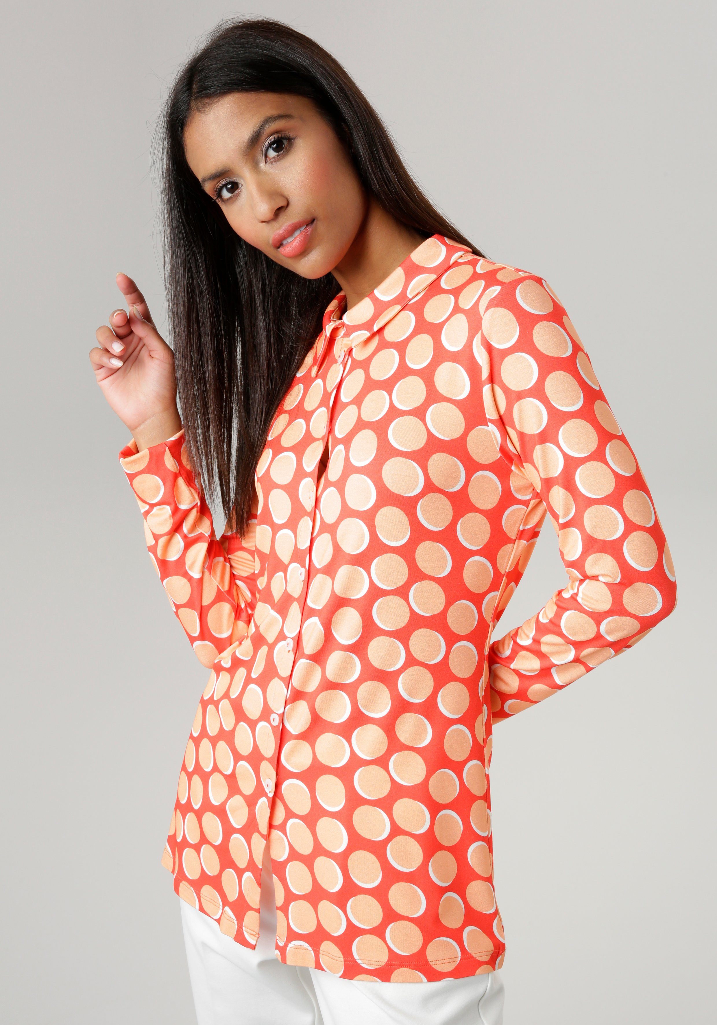 KOLLEKTION elastischem SELECTED Jersey Hemdbluse aus NEUE Aniston -