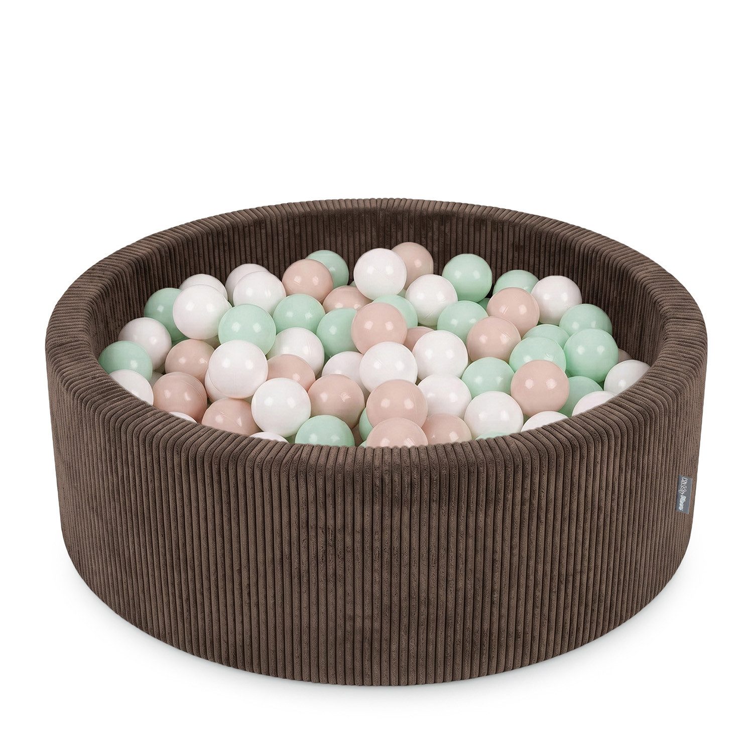 KiddyMoon Bällebad OK30AN, (Bällepool mit bunten Bällen, 200-tlg., Bällepool mit bunten Bällen, 200-tlg., Strukturierter Rippbezug), Made in Europe