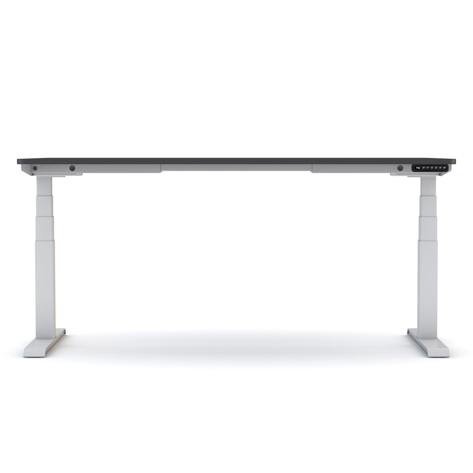 ASSMANN Büromöbel Kinderschreibtisch JUNIOR Curved (120x70cm Weiß Anthrazit Kollisions-Schutz, Elektrisch höhenverstellbar 2-fach-Motorik, einfache Montage, für Büro und Homeoffice), TÜV-zertifiziert, Blauer Engel, 5 Jahre Herstellergarantie