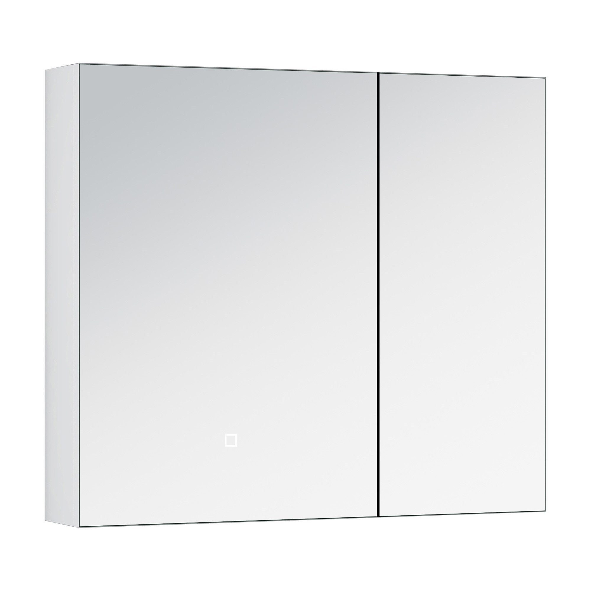 doporro Spiegelschrank Wandschrank Wandspiegel LED Weiß/Anthrazit Spiegelschrank4