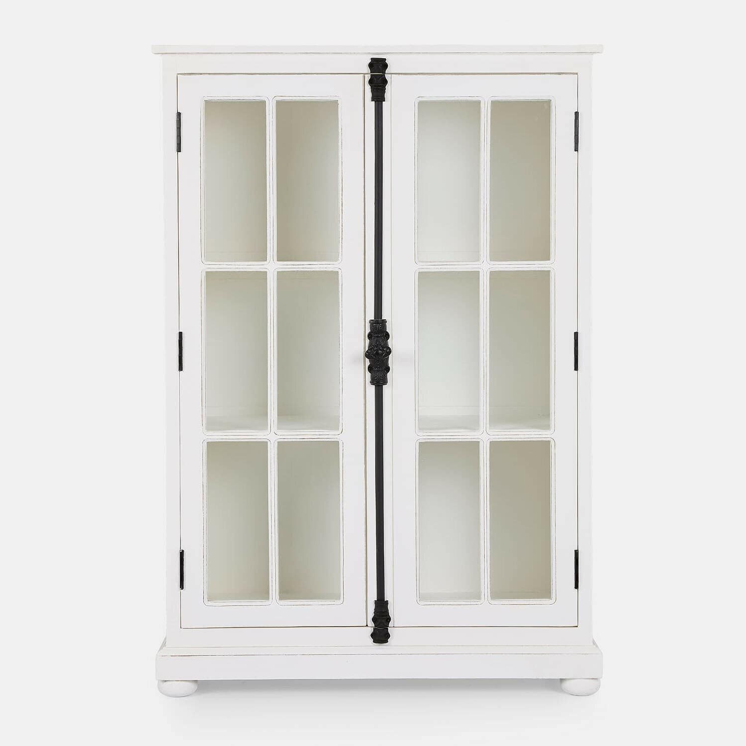 Mirabeau Vitrine Schrank Salivonne antikweiß