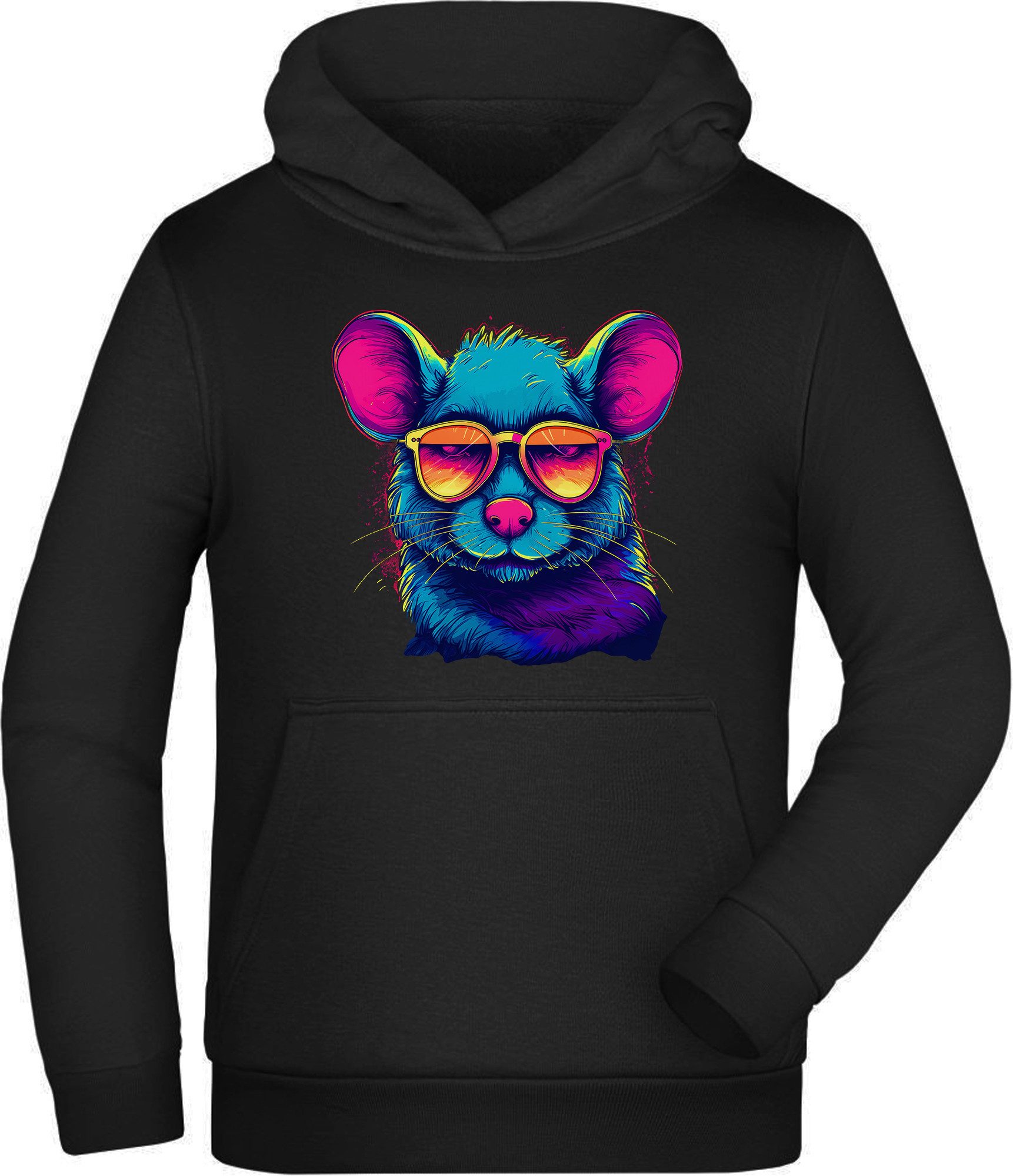 MyDesign24 Kapuzensweatshirt Kinder Hoodie - Kapuzenpulli mit coolem Maus Print Kapuzensweater cooler Mäuse Hoodie i649