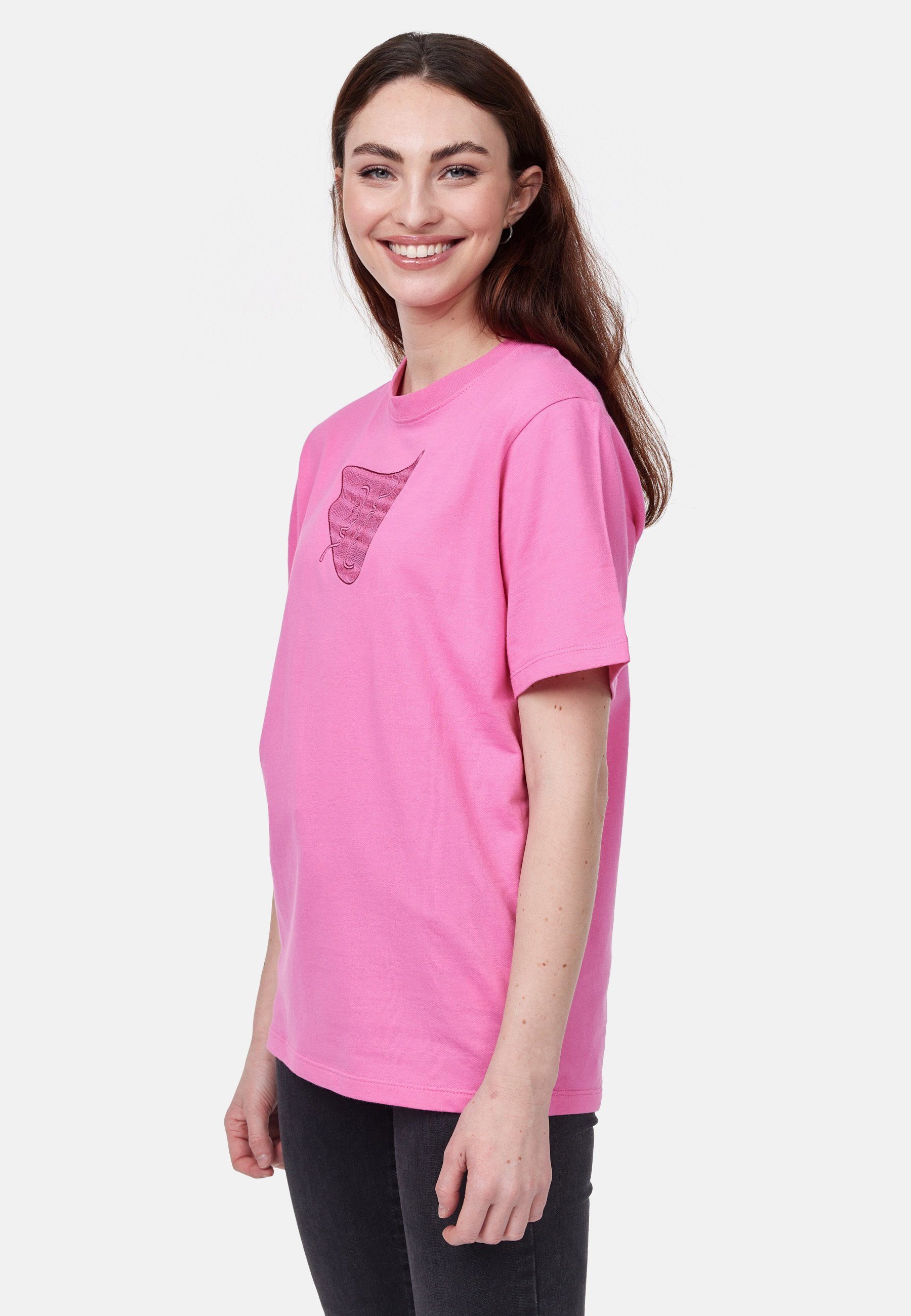 Design smiler. PINK T-Shirt mit modernem laugh.