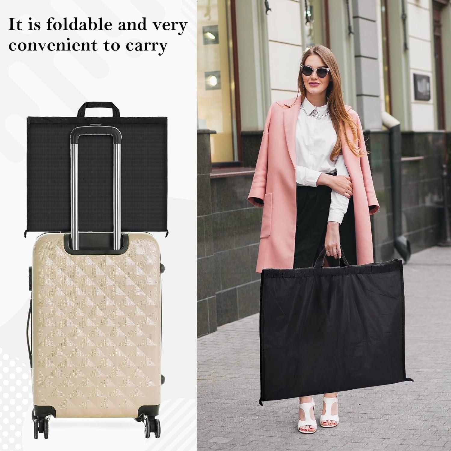 LuxusKollektion Kleidersack Kleidersack 180x60 cm faltbar Lang atmungsaktiv mit Griffen – Bild 4 von 5