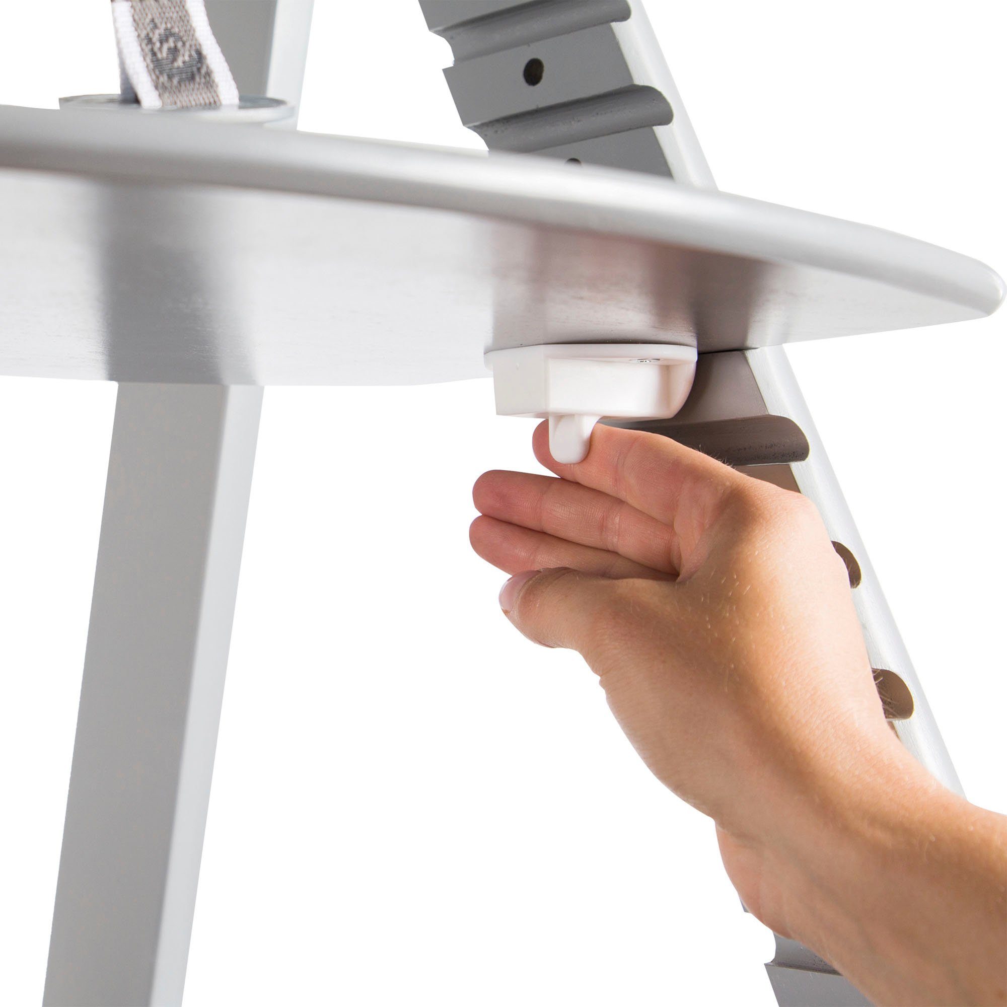 roba® Hochstuhl Treppenhochstuhl Sit Up Click, taupe, aus Holz