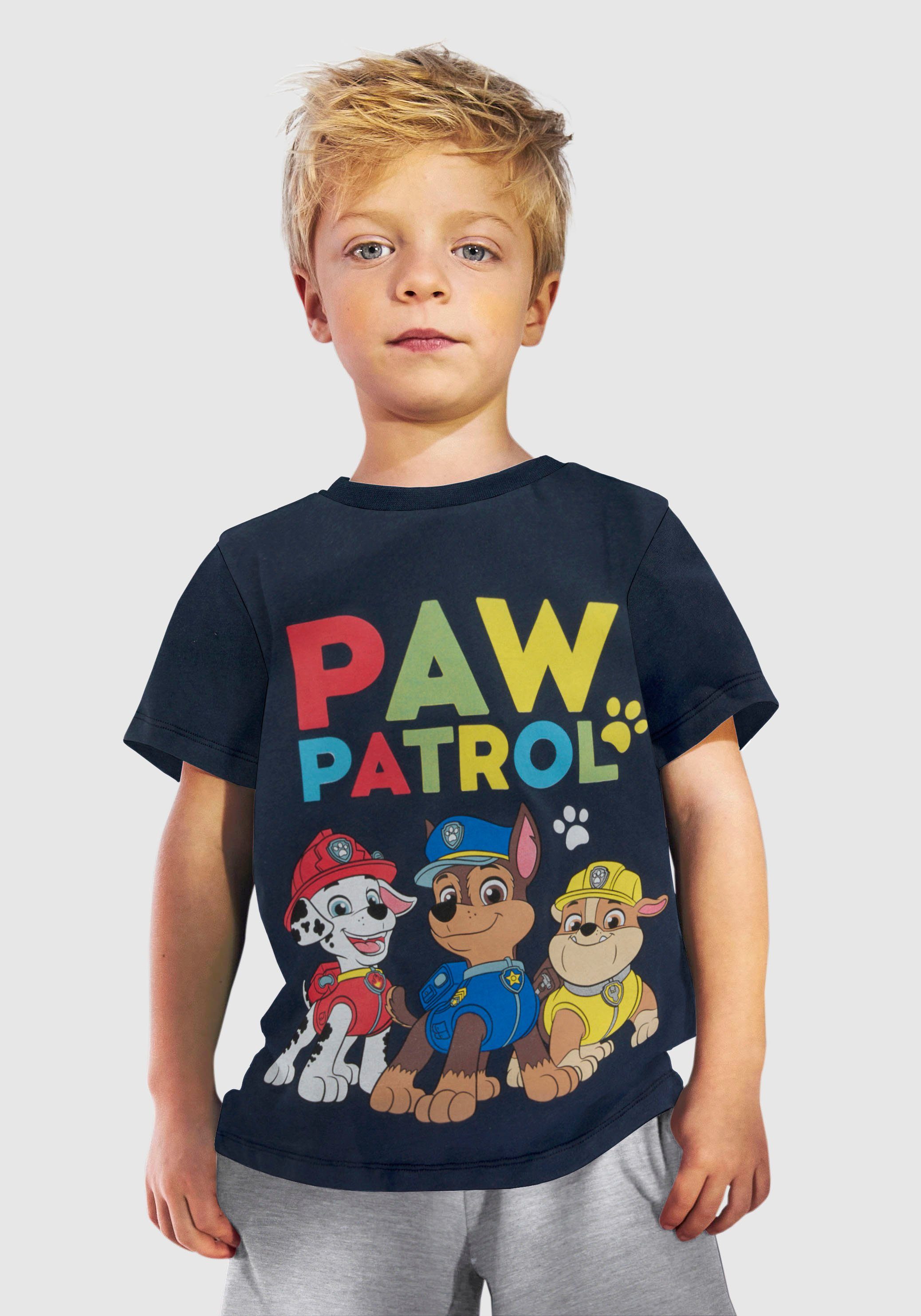 PAW PATROL 2-tlg) & navy/grey (Set, Bermudas T-Shirt