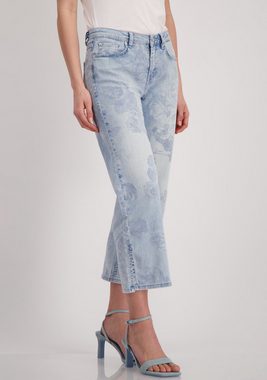 Monari Straight-Jeans mit Rosenmuster