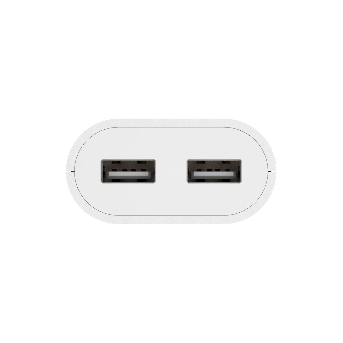 Hama USB Netzteil, 1,9 m, 2,4 A, 2x USB-A, Weiß Netzteil