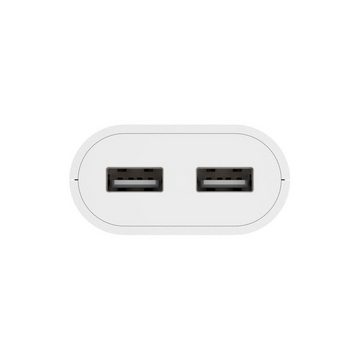 Hama USB Netzteil, 1,9 m, 2,4 A, 2x USB-A, Weiß Netzteil