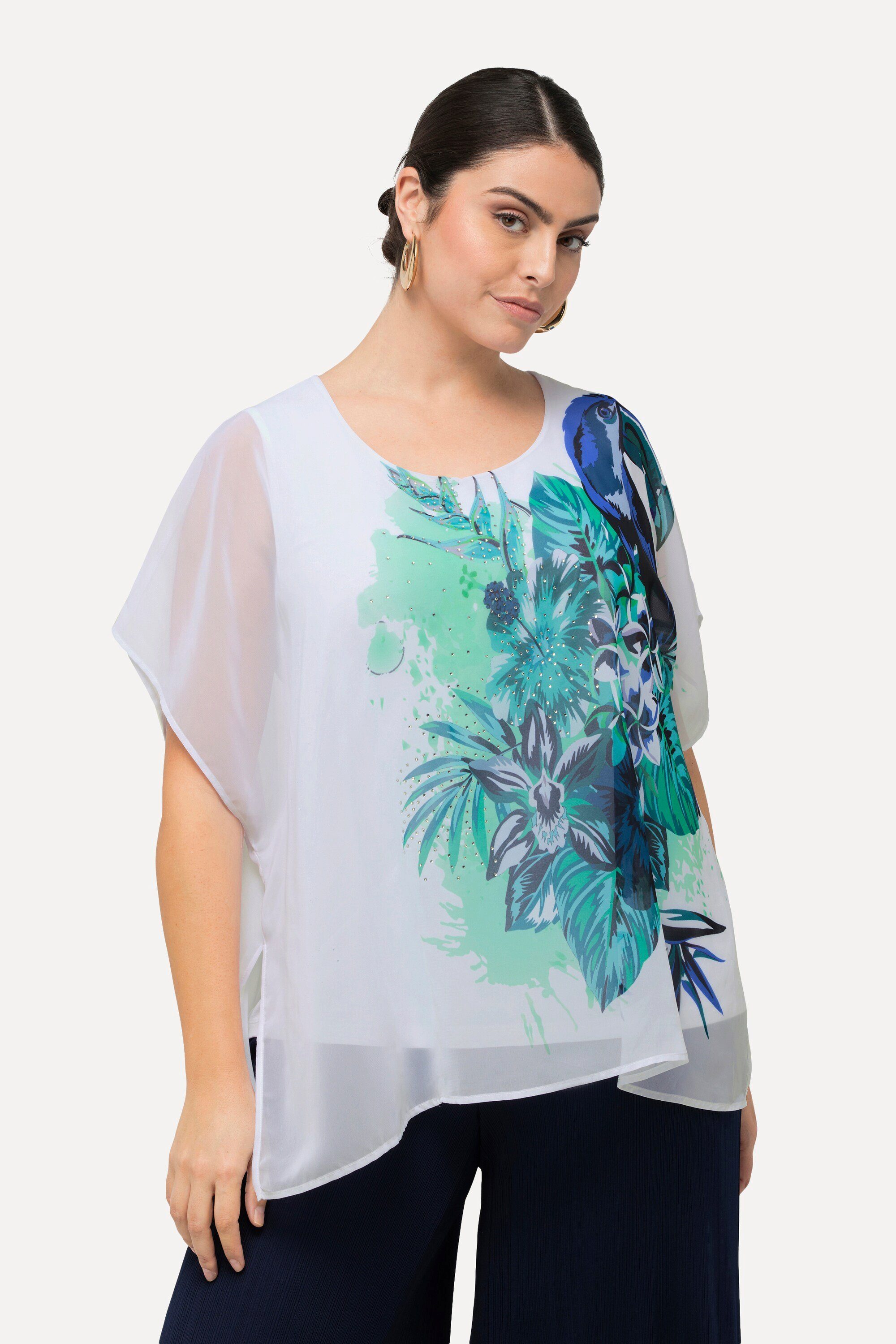 Ulla Popken Longbluse Tunika doppellagig Tukan günstig online kaufen