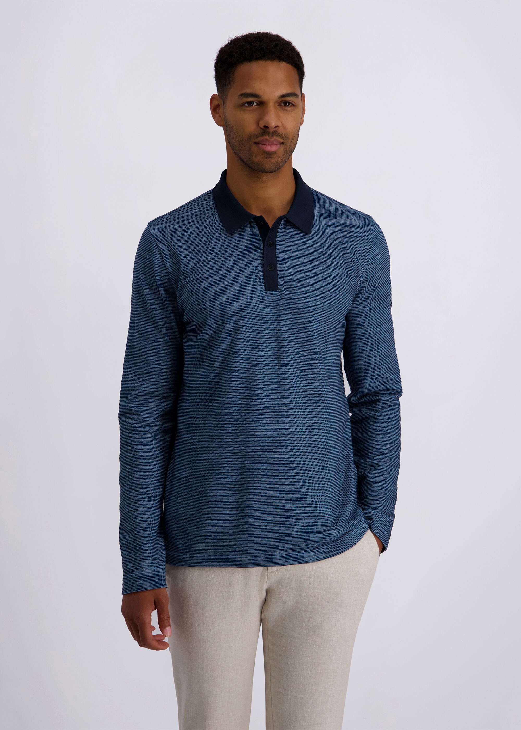 Pierre Cardin Langarmshirt (1-tlg) Bicolor-Design günstig online kaufen