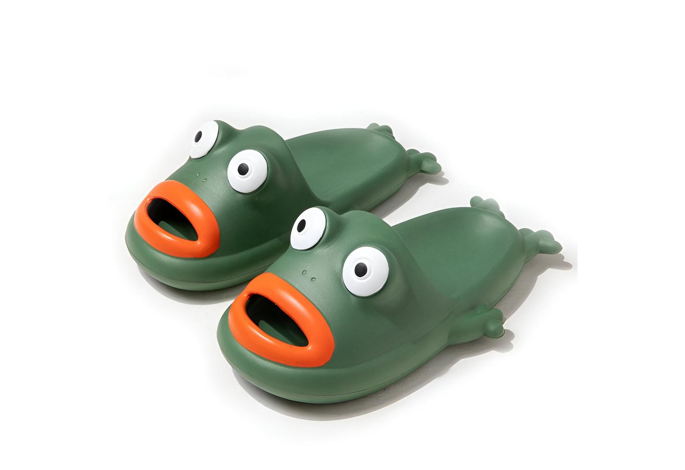 Corimori Frosch Badeschuhe, Badelatschen Damen und Herren Badeschuh (Packung, Geschenk) rutschfeste Hausschuhe mit ultraweicher Eva-Sohle, EU Größe 36-37