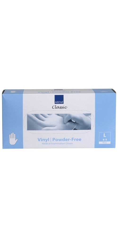 ABENA GmbH Einweghandschuhe Abena Abena Nitril-Handschuhe Puderfrei Größe L transparent 100 Stück