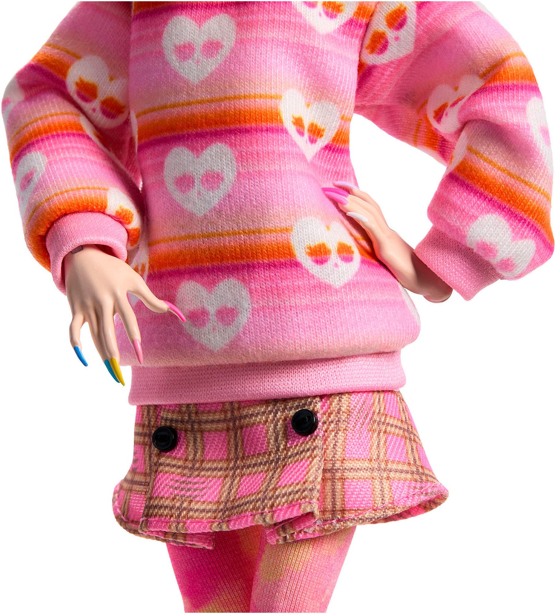 Monster High™ Wednesday Dress-Up Doll, Enid Sinclair in pink with accessories