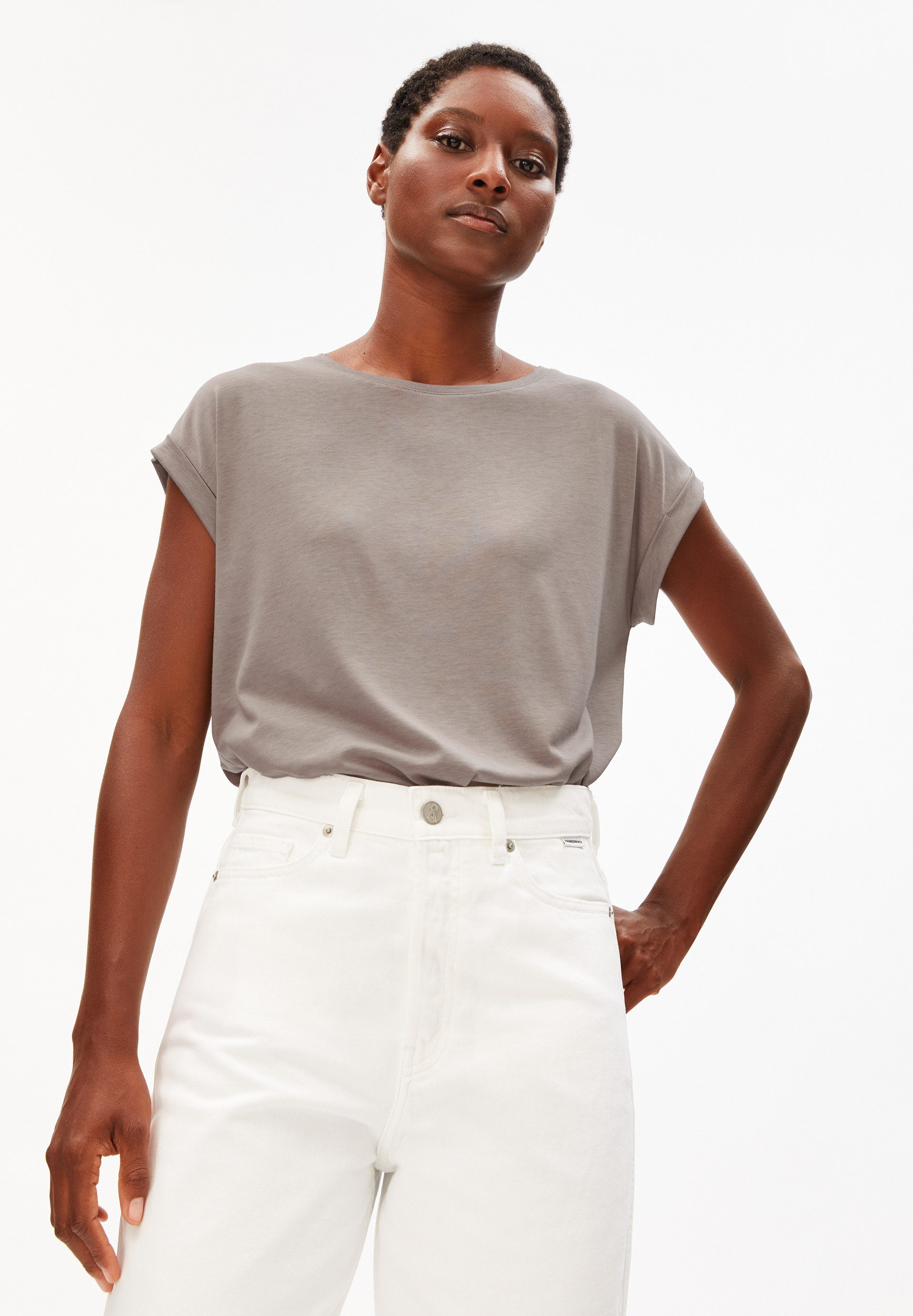 Armedangels T-Shirt JILAANA T-Shirt aus TENCEL™ Lyocell Mix Regular Fit günstig online kaufen