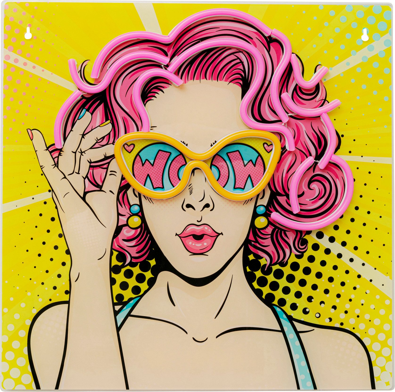 Kare Design Glasbild Beauty LED 39x39cm