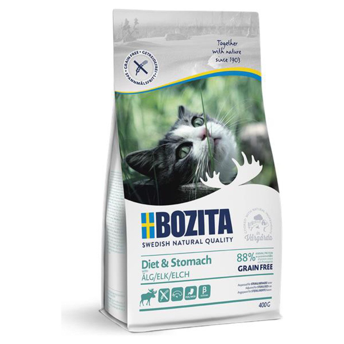 Bozita Diet & Stomach Grain free Elk 400 g, für: Katze
