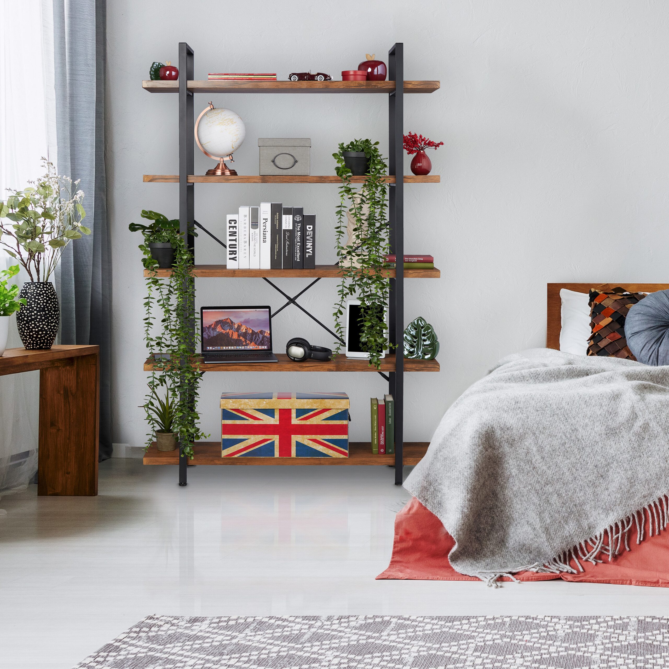 Kunstpflanze 2er Set Künstliche Hängepflanzen im Topf Eukalyptus, relaxdays, Höhe 80 cm