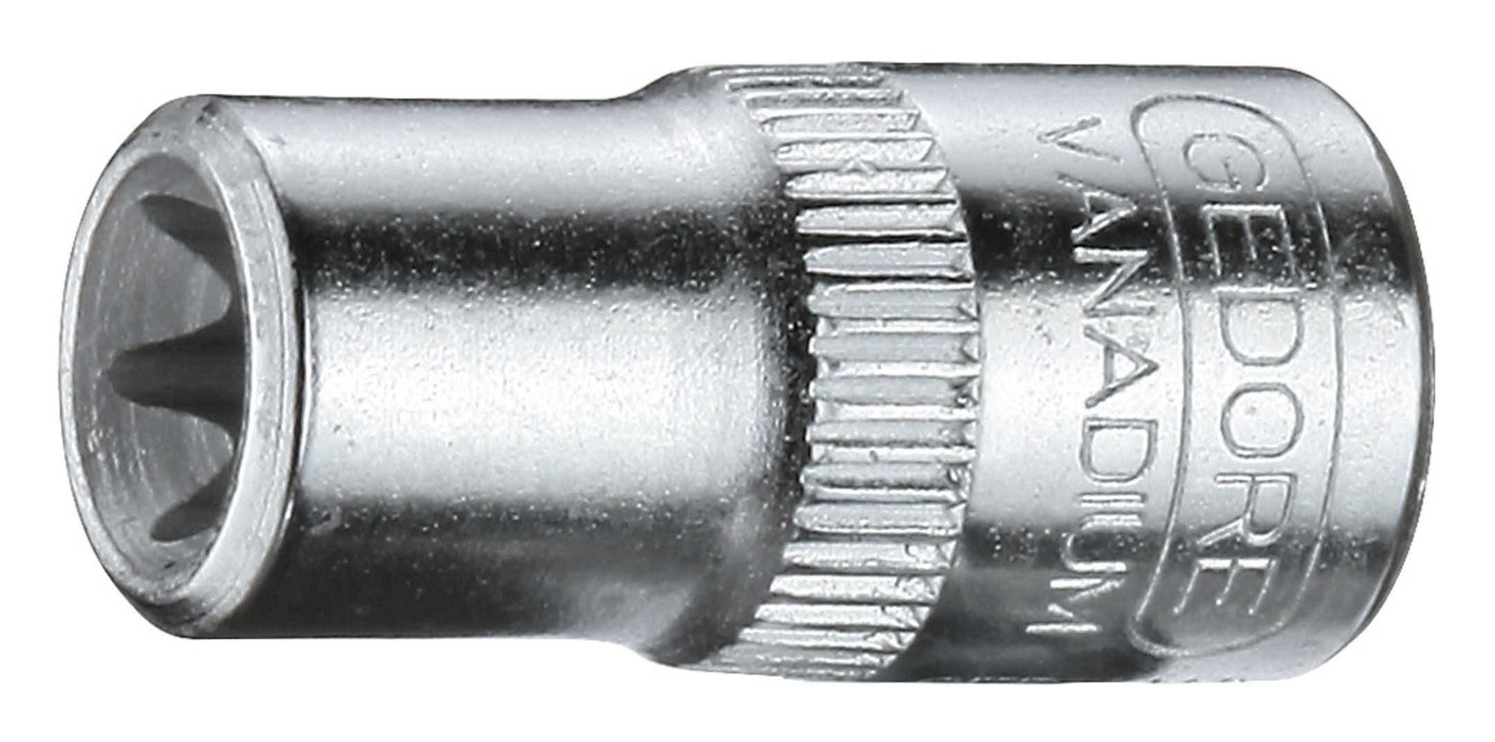 Gedore Steckschlüssel, Einsatz 1/4" Größe E 10 x 25 mm