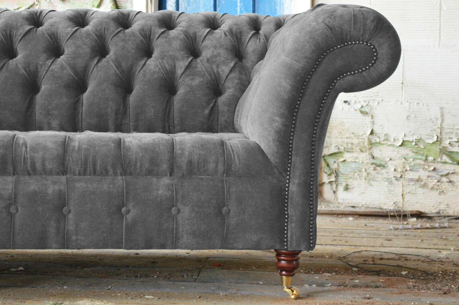 Couch Chesterfield Sofa cm Chesterfield-Sofa, JVmoebel 3 Sofa 225 Design Sitzer