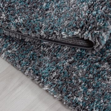 Teppich Meliert Design, Teppium, Rechteckig, Höhe: 30 mm, Teppich Meliert Design Teppich Blau Vintage-Stil Teppich Wohnzimmer