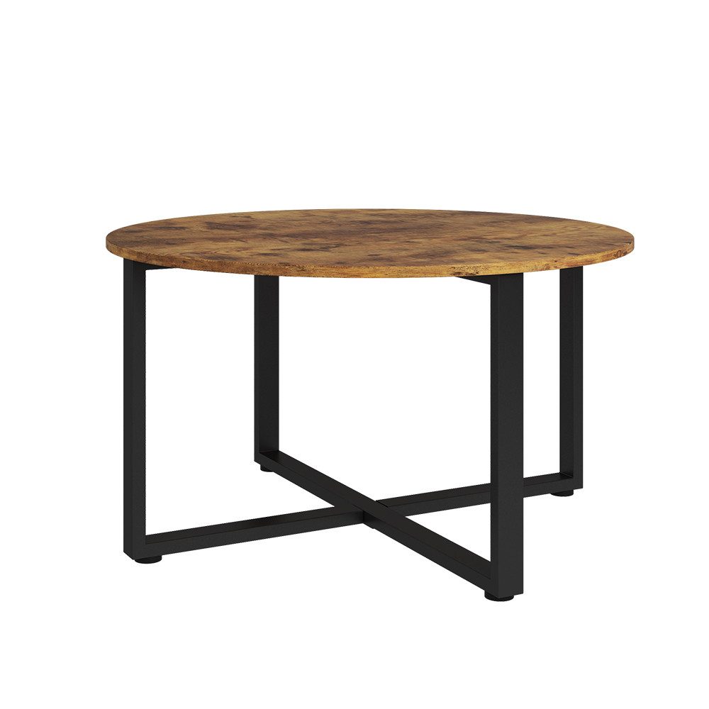 Vicco Couchtisch Fyrk, Eiche rustikal/Schwarz, 80 x 80 cm mit Metallrahmen günstig online kaufen