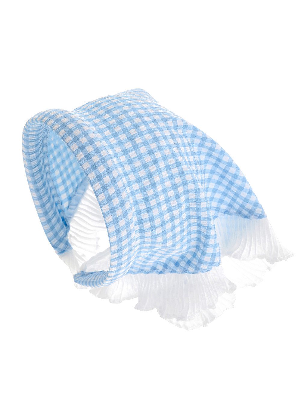 axy Haarreif mit integriertem Dreiecks-Kopftuch mit Spitze, Damen Dreieck Bandana Haarschal Oktoberfest Magd-Kostüm