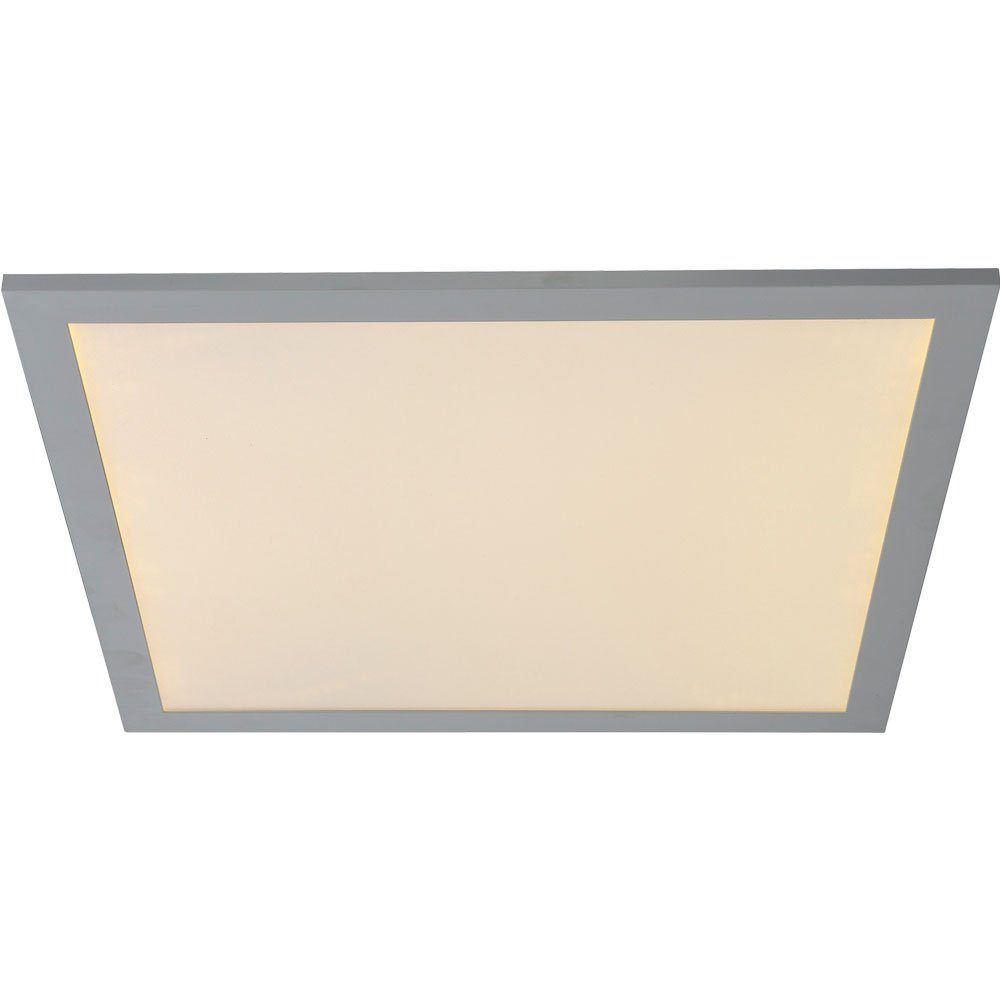 LED fest LED verbaut, Weiß Warmweiß, LED-Leuchtmittel Silber 45 ALU Spot dimmbar L Panel etc-shop Decken Deckenleuchte, Aufbau