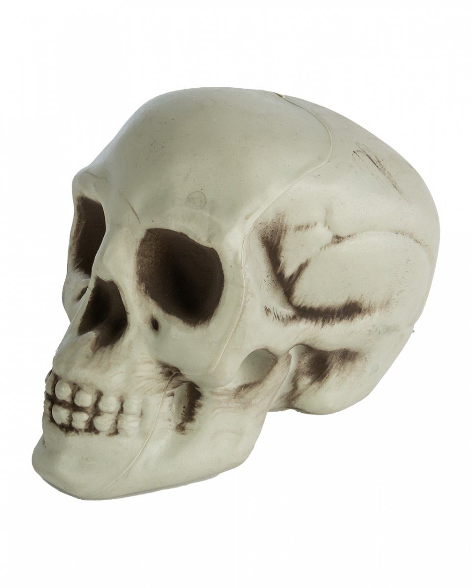 Horror-Shop Dekofigur Halloween Deko im Netz 6 Totenschädel für 12,5cm