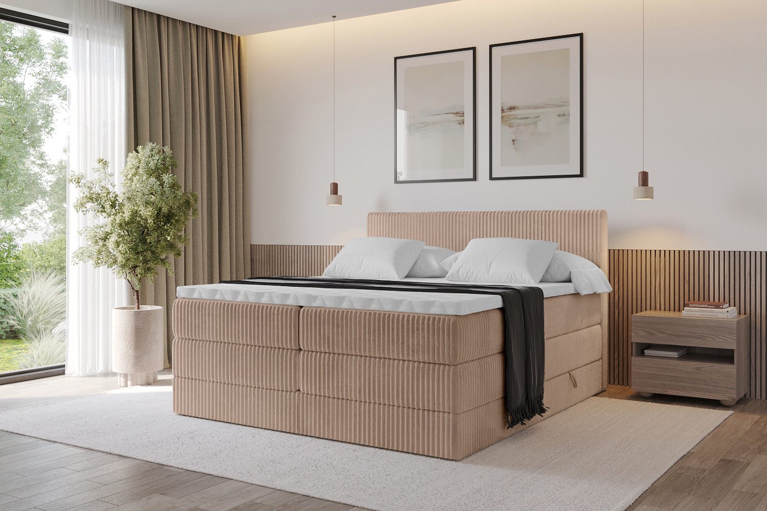 ALTDECOR Boxspringbett TOLO KING (Multipocket-Matratze H4, günstig online kaufen