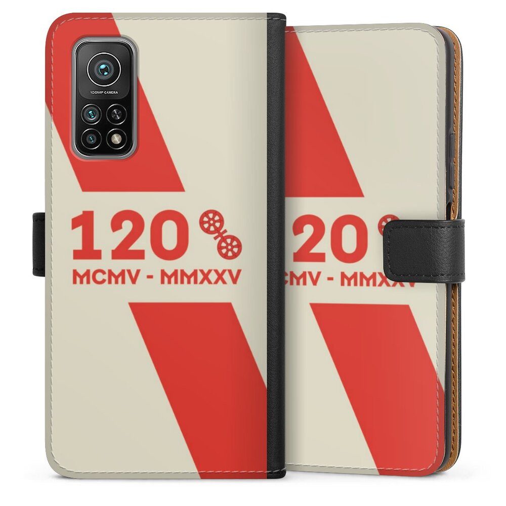 DeinDesign Handyhülle 1. FSV Mainz 05 E.V. 120 Jahre Bundesliga, Xiaomi Mi 10T Pro 5G Hülle Flip Case Klapphülle Handytasche Leder