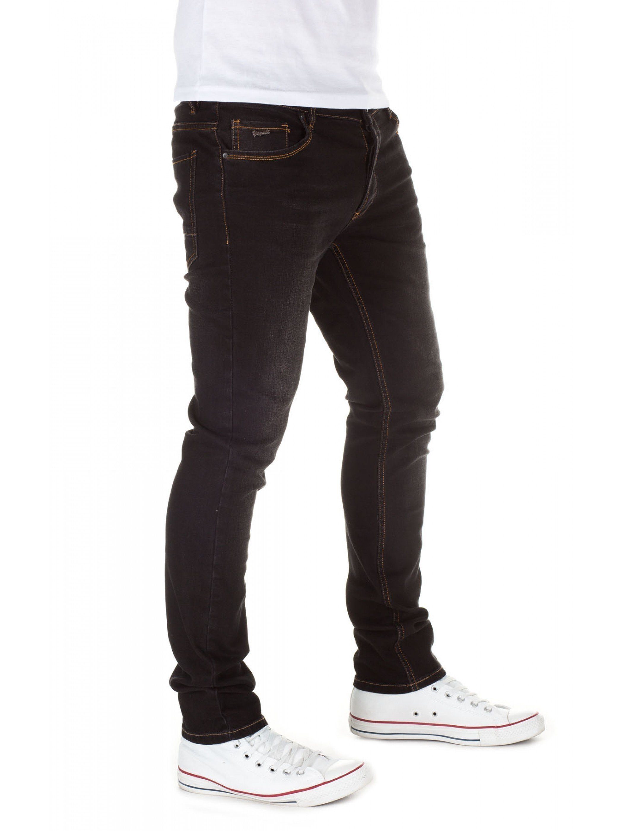 Jeans Slim-fit-Jeans stone (black Yazubi Edvin 201) Schwarz