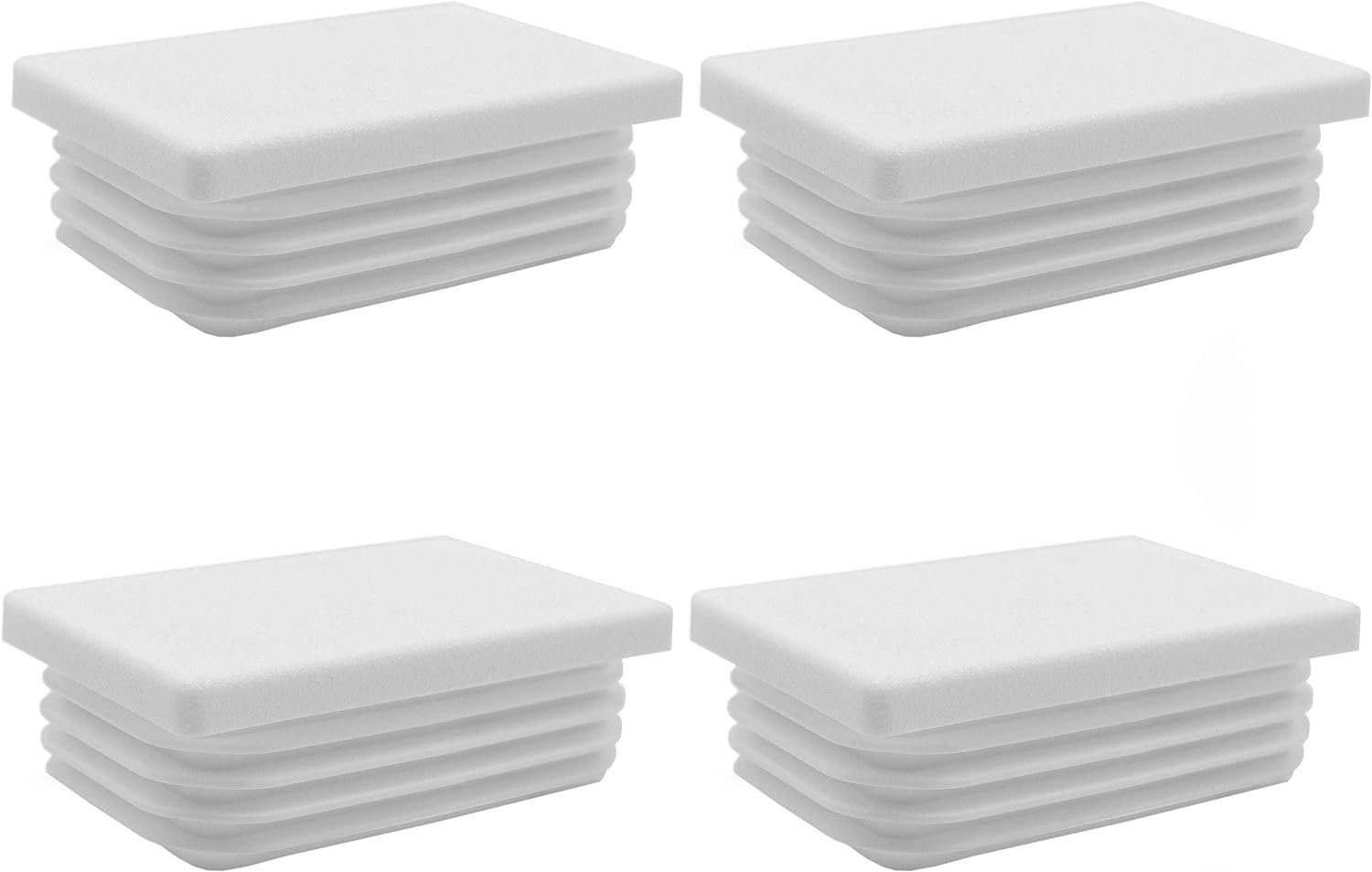 Enkotrade Endkappe Lamellenstopfen rechteckig, (4-St), Weiß, rechteckig, 30 x 20 mm, UV-beständig. Made in Germany