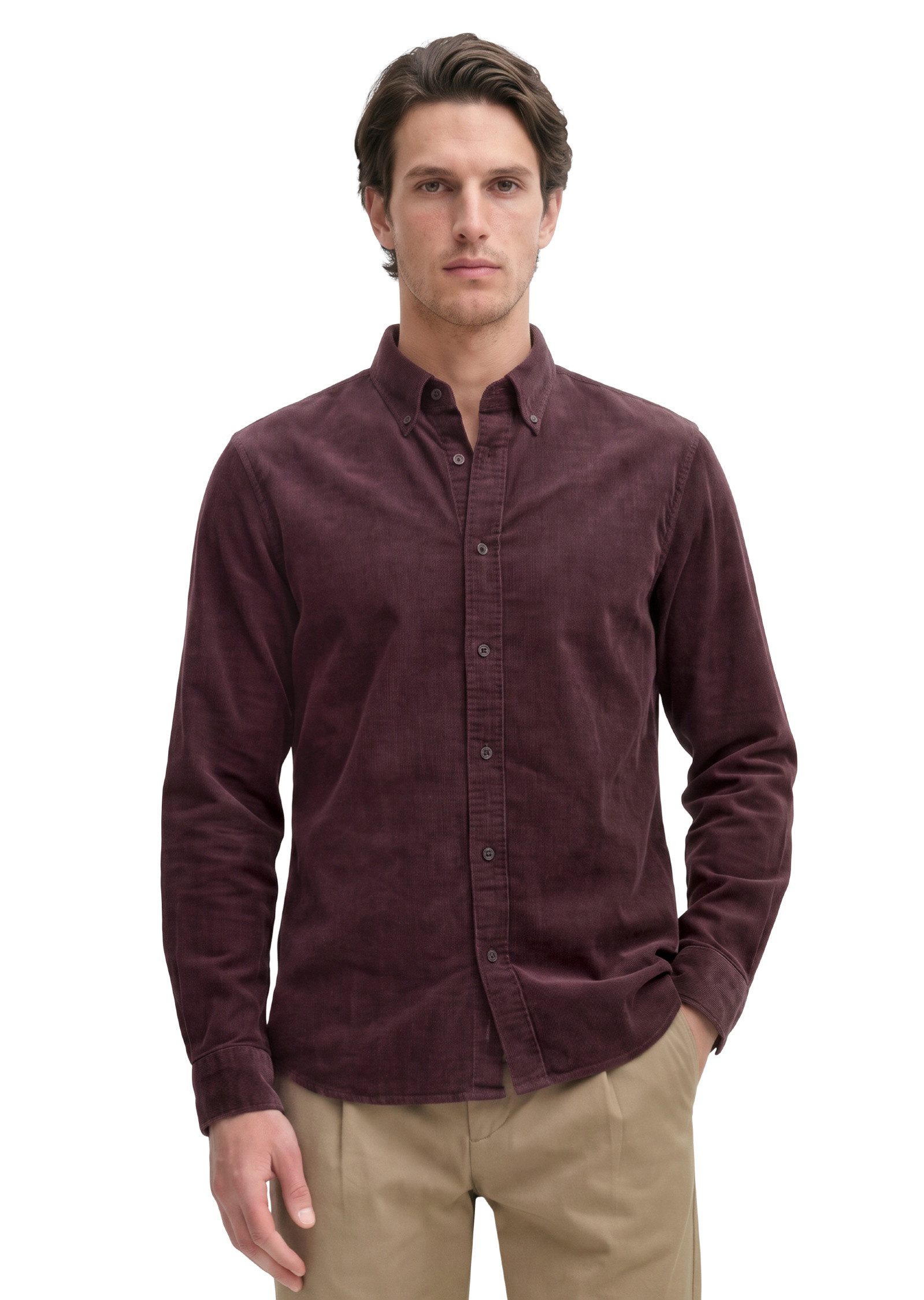 Marc O'Polo Langarmhemd mit Button-Down-Kragen