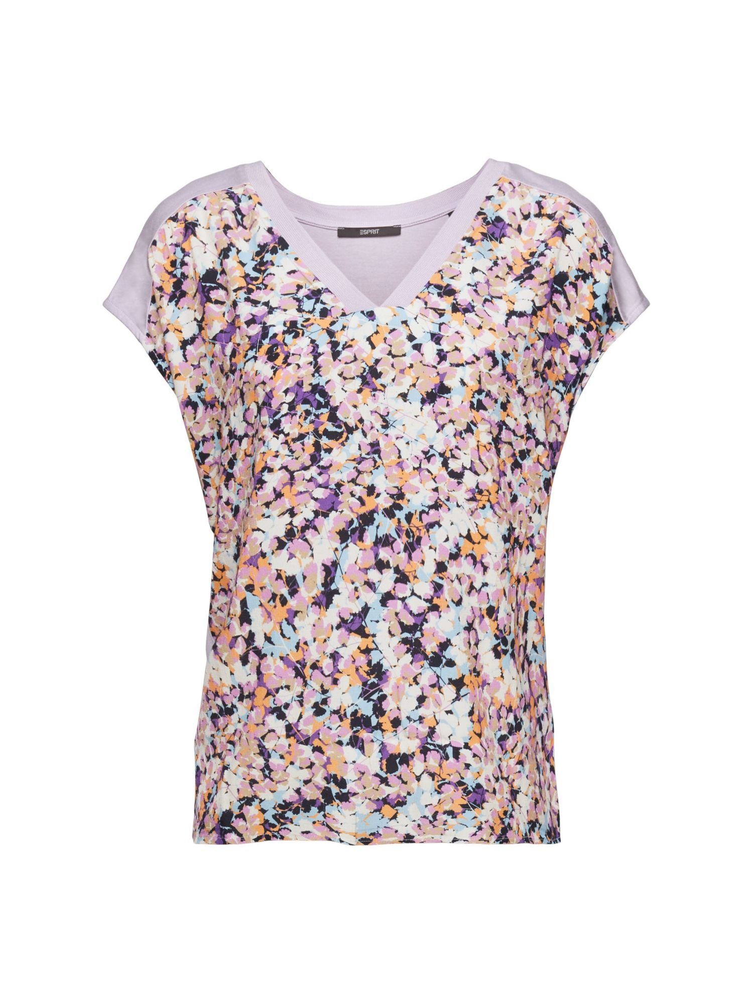 Esprit Collection T-Shirt T-Shirt mit Frontprint (1-tlg) LILAC